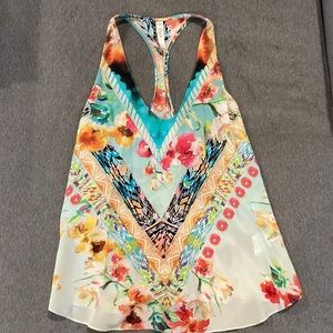 Silk floral top